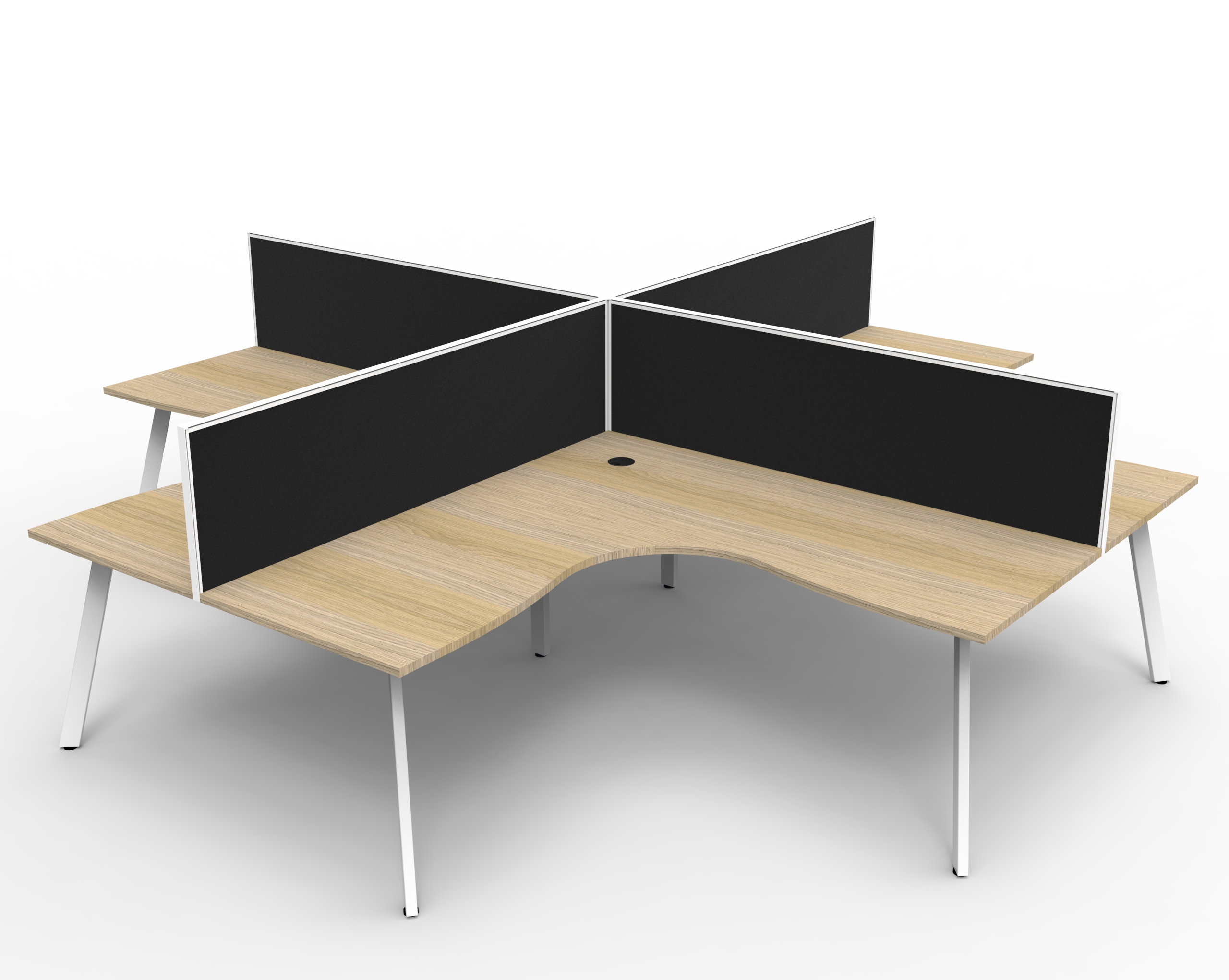 Eternity 4 Person Corner Workstation